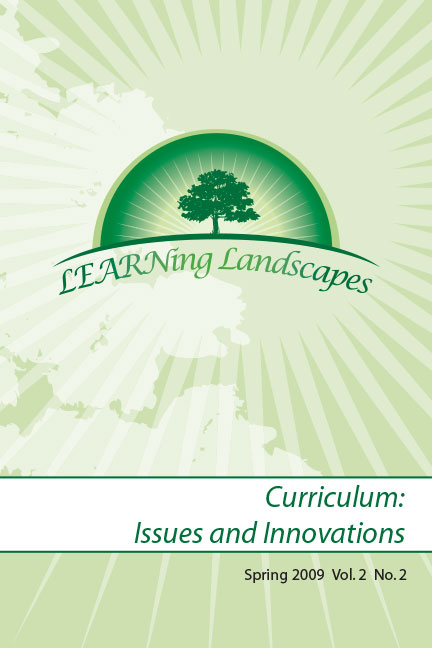 Settings Vol 2 No 2 (2009): Curriculum: Issues and Innovations